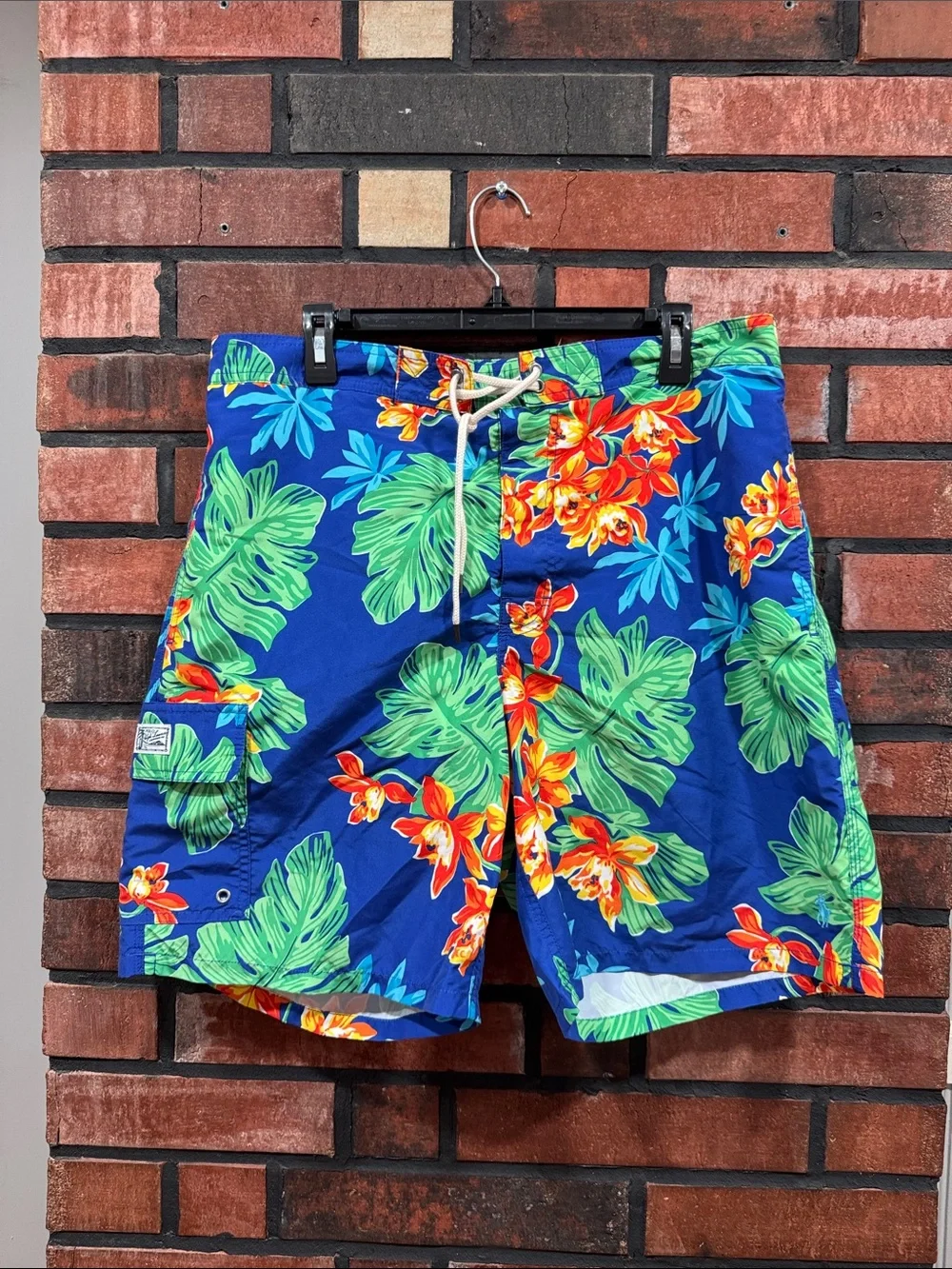 Ralph lauren Blue Tropical Floral Swim Trunks